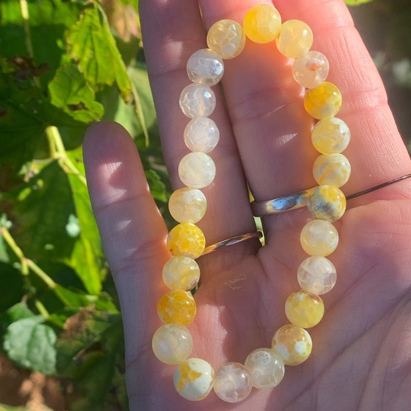 Yellow agate bracelet - Picture 3 of 6